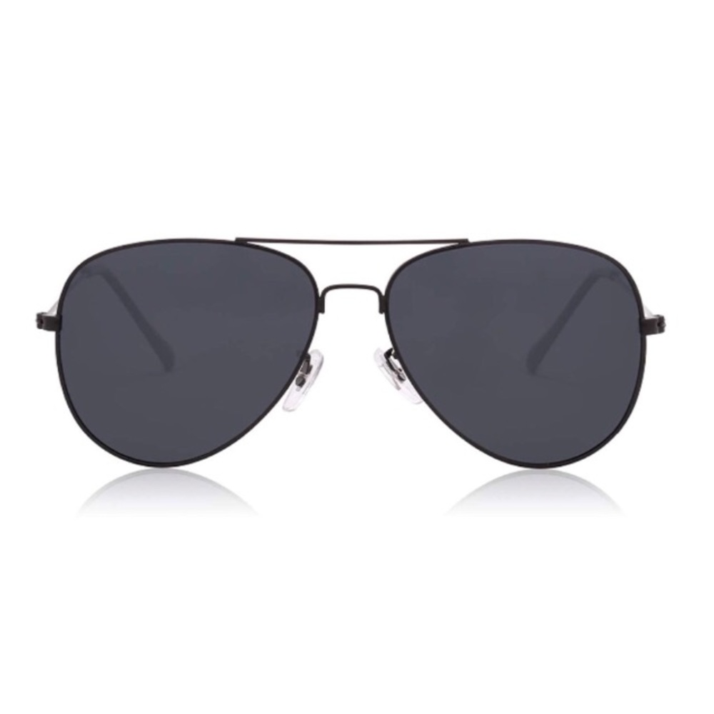 Blackout Smoke Lens Aviator Sunglasses - Picture 2 of 3